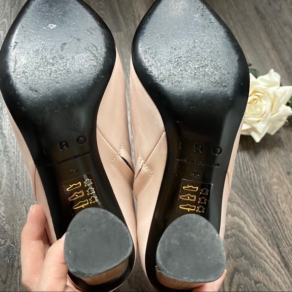 IRO Nazca Wooden Heel Leather Pointed Toe Boots 6 - Picture 8 of 12